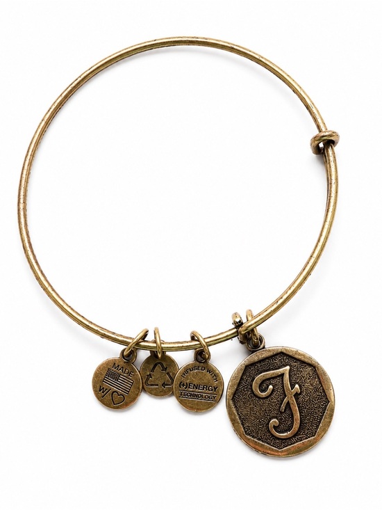 Alex and Ani Jewelry - Alex and Ani Gold Initial F Charm Bangle Bracelet